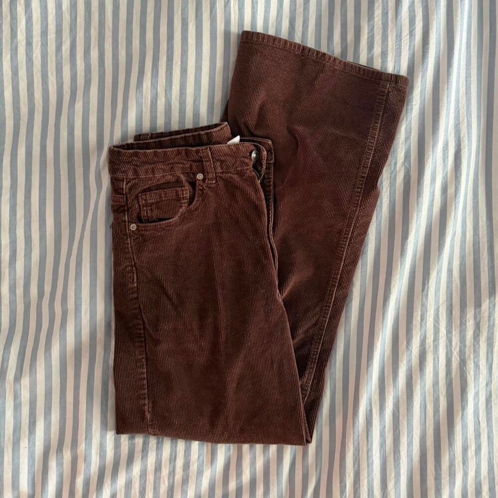 Brown corduroy high waisted jeans